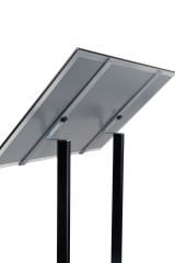 Siyah Renk Çift T Ayaklı Reklam ve Menü Panosu (Yatay)