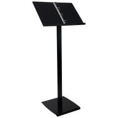 2xA4 Siyah Renk Folder Tek Ayaklı Menü ve Bilgi Panosu Dosya Mekanizmalı