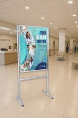Alüminyum Ayaklı Poster ve Reklam Panosu Açılır Kapak (İnfo Pano)