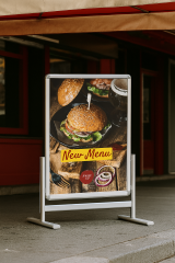 Maki Pano Çift Taraflı Alüminyum Reklam ve Kaldırım Panosu & Tabelası