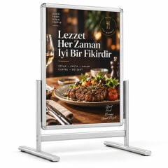 Maki Pano Çift Taraflı Alüminyum Reklam ve Kaldırım Panosu & Tabelası