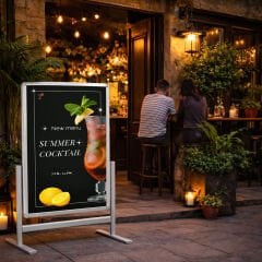 Maki Pano Çift Taraflı Alüminyum Reklam ve Kaldırım Panosu & Tabelası