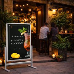 Maki Pano Çift Taraflı Alüminyum Reklam ve Kaldırım Panosu & Tabelası