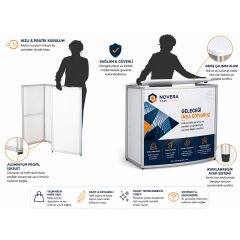 Katlanır Oval Promosyon Bankosu / Sunum Masası