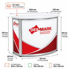 Katlanır Oval Promosyon Bankosu / Sunum Masası
