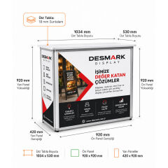 Katlanır Düz Promosyon Bankosu / Sunum Masası
