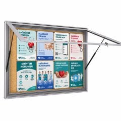 Midi Mantar İlan Dolabı Kilitli Mesaj & Bilgi Panosu
