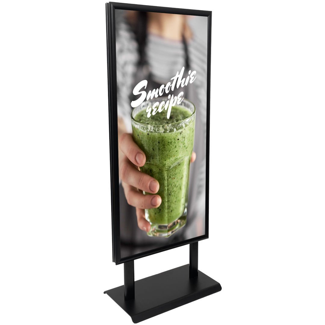 ELEGANTE Siyah Çift Taraflı Reklam&Poster Panosu