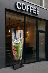 ELEGANTE Siyah Çift Taraflı Reklam&Poster Panosu