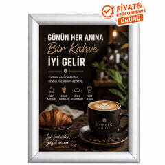 25mm A4(21x29.7cm) Eko Gönye Köşe Aç-Kapa Alüminyum Çerçeve