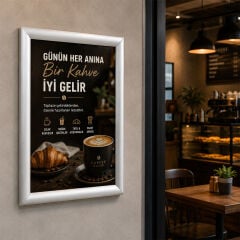 25mm A4(21x29.7cm) Eko Gönye Köşe Aç-Kapa Alüminyum Çerçeve