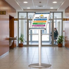 Eko Menü Bilgilendirme & Yönlendirme Panosu Eloksal (Gri) Renk