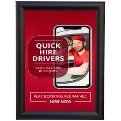 25 mm Siyah Renk Alüminyum Poster Çerçeve Gönye Köşe