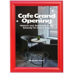 25 mm Kırmızı Renk Alüminyum Poster Çerçeve Gönye Köşe