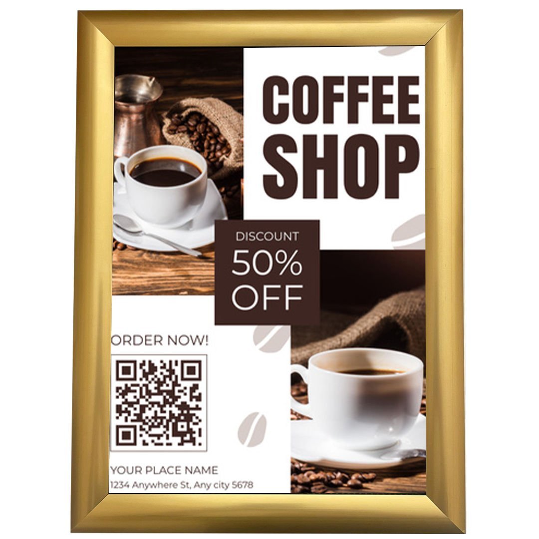 25 mm Gold Renk Alüminyum Poster Çerçeve Gönye Köşe