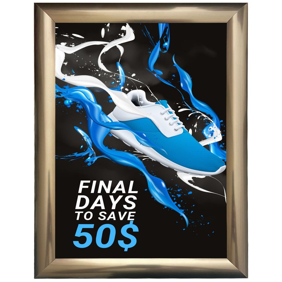 25 mm Bronz Renk Alüminyum Poster Çerçeve Gönye Köşe