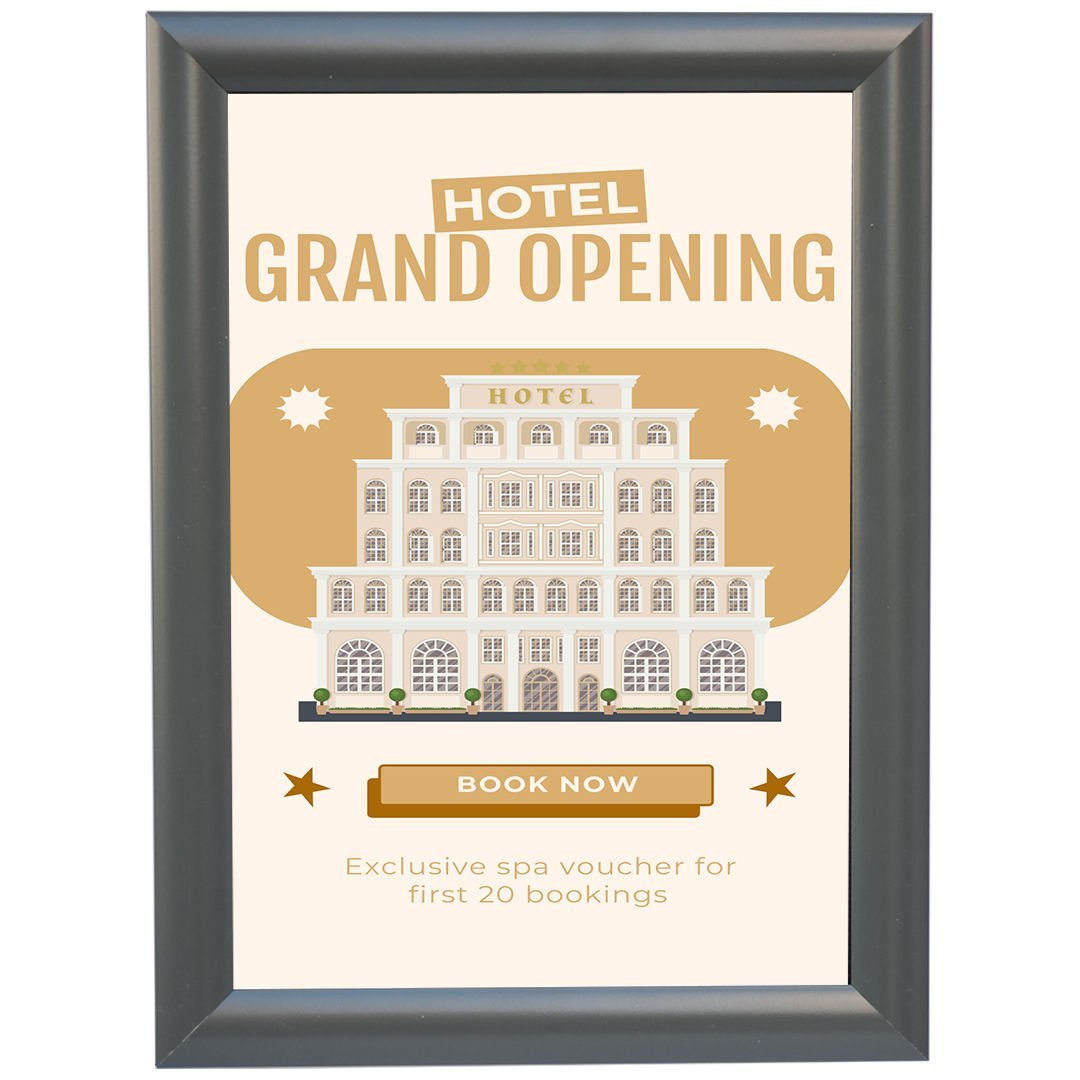 25 mm Antrasit Renk Alüminyum Poster Çerçeve Gönye Köşe