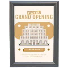 25 mm Antrasit Renk Alüminyum Poster Çerçeve Gönye Köşe