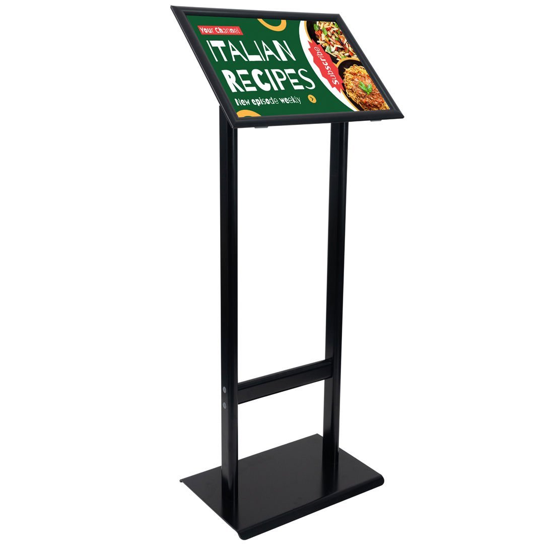 Siyah Çift Ayaklı Reklam ve Menü Panosu(Yatay)