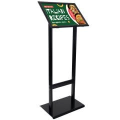 Siyah Çift Ayaklı Reklam ve Menü Panosu(Yatay)