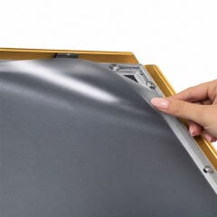Gold Renk Çift T Ayaklı Reklam ve Menü Panosu (Dikey)