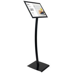 Ojigi (Eğimli) Tek Ayaklı Reklam ve Menü Panosu SİYAH RENK