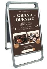 Yeni nesil A Pano Kaldırım ve Reklam Panosu(Gri)