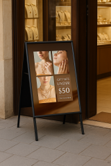 Siyah A Pano Kaldırım ve Reklam Panosu & Poster Panosu