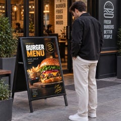 Siyah A Pano Kaldırım ve Reklam Panosu & Poster Panosu