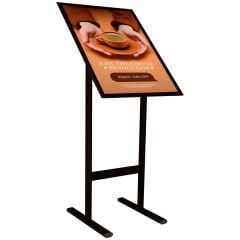 Siyah Renk Çift T Ayaklı Reklam ve Menü Panosu (Dikey)