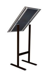 Siyah Renk Çift T Ayaklı Reklam ve Menü Panosu (Dikey)