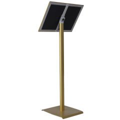 Gold Renk Menü Panosu Tek Ayaklı Yönlendirme ve Reklam Panosu