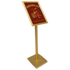 Gold Renk Menü Panosu Tek Ayaklı Yönlendirme ve Reklam Panosu