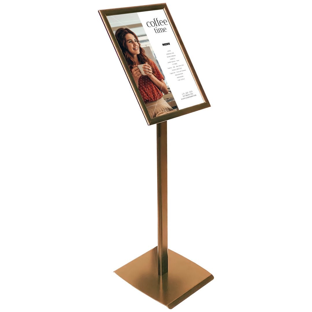 Kahverengi Menü ve Reklam Panosu Tek Ayaklı Yönlendirme ve Bilgilendirme