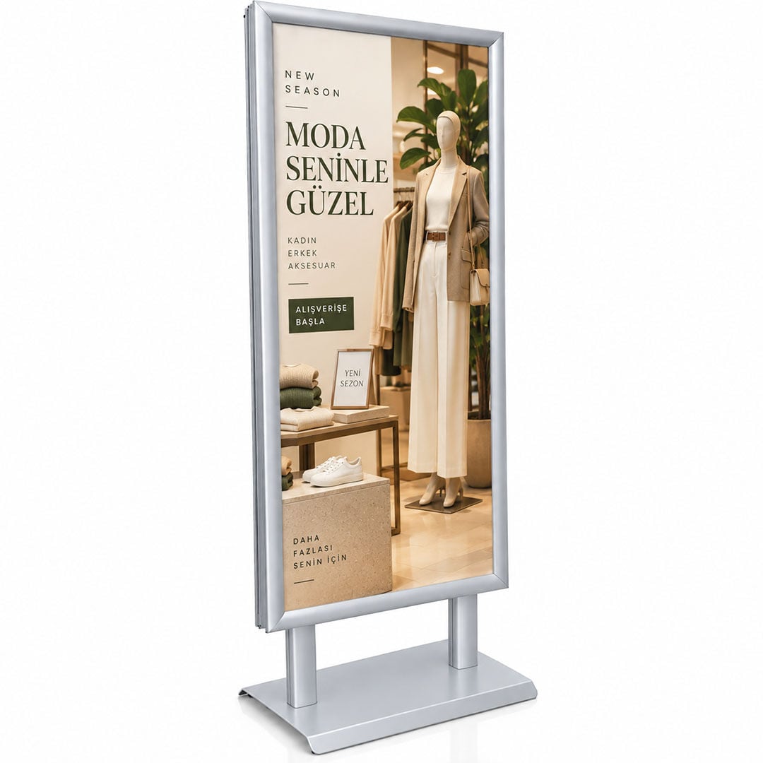 ELEGANTE Eloksal Çift Taraflı Reklam&Poster Panosu