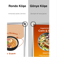 ELEGANTE Eloksal Çift Taraflı Reklam&Poster Panosu