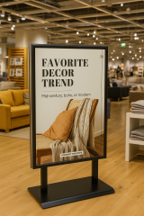 Sac MAKİ Siyah Çift Taraflı Reklam&Poster Panosu