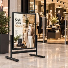 Maki Pano Siyah Çift Taraflı Alüminyum Reklam ve Kaldırım Panosu & Tabelası