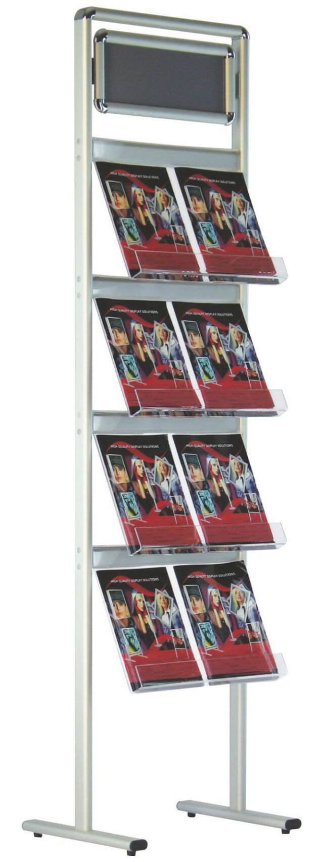 Alınlıklı Alüminyum T Ayaklı Broşürlük&Broşür Standı