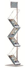 Tek Ayaklı Alınlıklı Zigzag Broşürlük&Broşür Standı