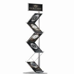 Tek Ayaklı Zigzag Broşürlük&Broşür Standı