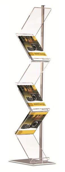 Tek Ayaklı Zigzag Broşürlük&Broşür Standı