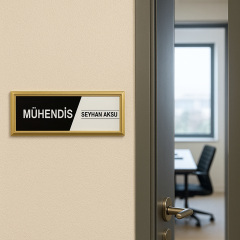 25mm Alüminyum Gold Gönye Kapı İsimliği