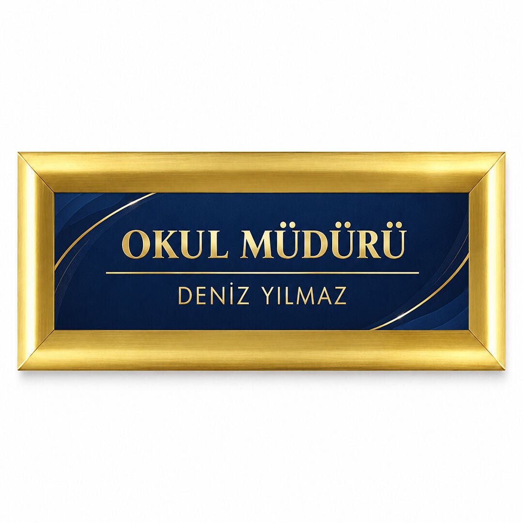 25mm Alüminyum Gold Gönye Kapı İsimliği