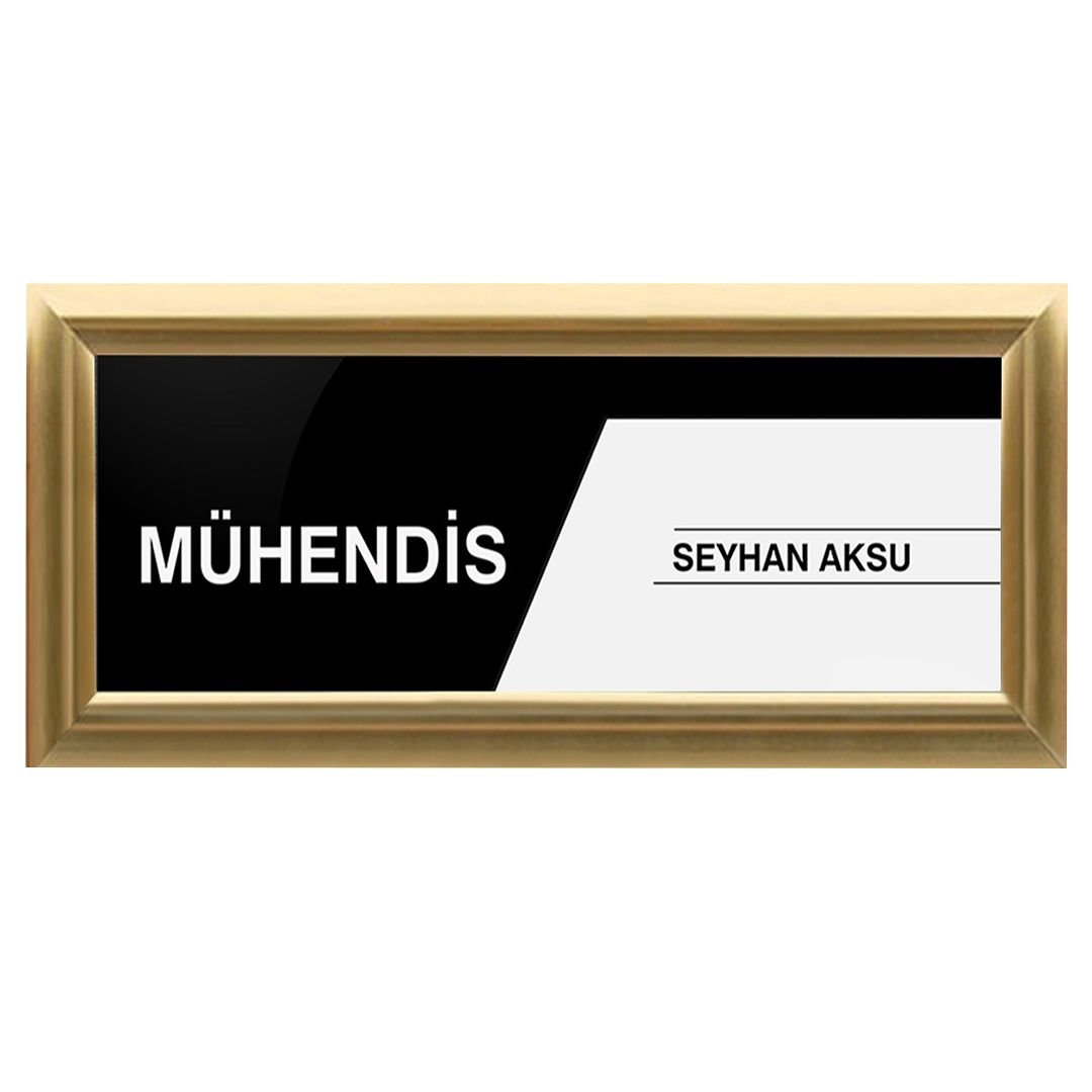 25mm Alüminyum Gold Gönye Kapı İsimliği