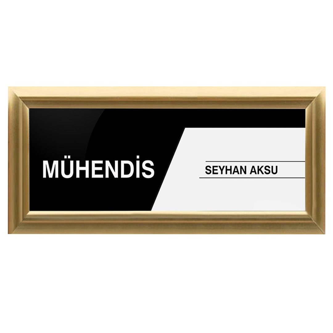 25mm Alüminyum Gold Gönye Kapı İsimliği