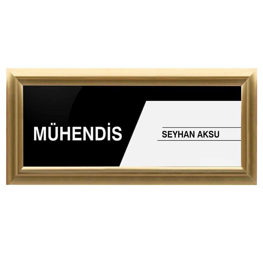 25mm Alüminyum Gold Gönye Kapı İsimliği
