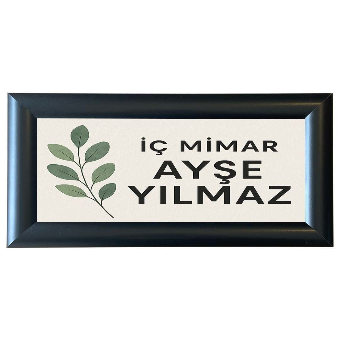 25mm Gönye Siyah Alüminyum Kapı İsimliği