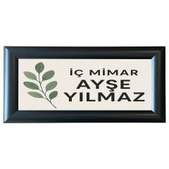 25mm Gönye Siyah Alüminyum Kapı İsimliği