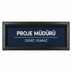 25mm Gönye Siyah Alüminyum Kapı İsimliği